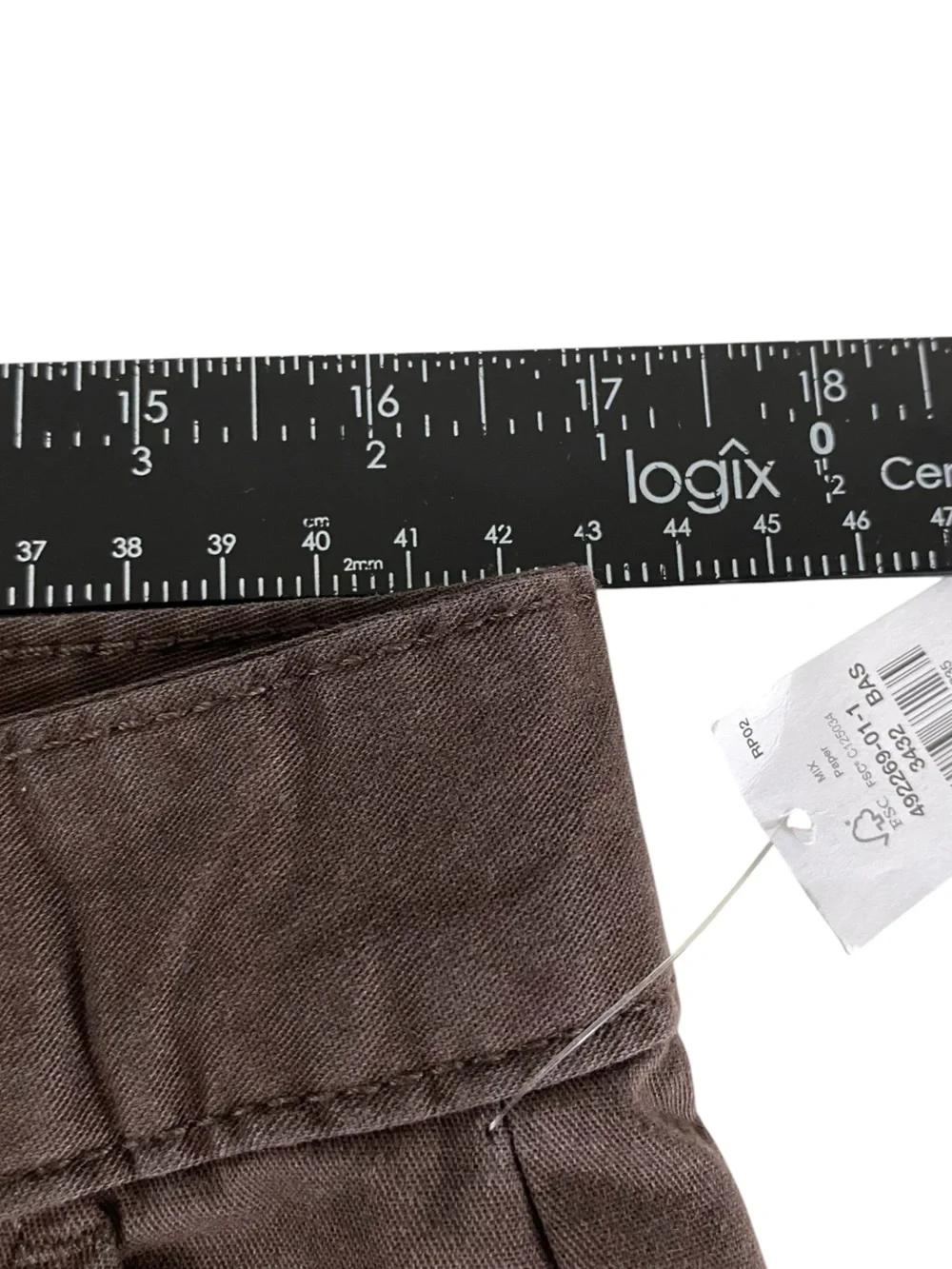 Old Navy Mens Pant 34x32 Brown Cotton Cargo Straight Casual Travel Built-In-Flex